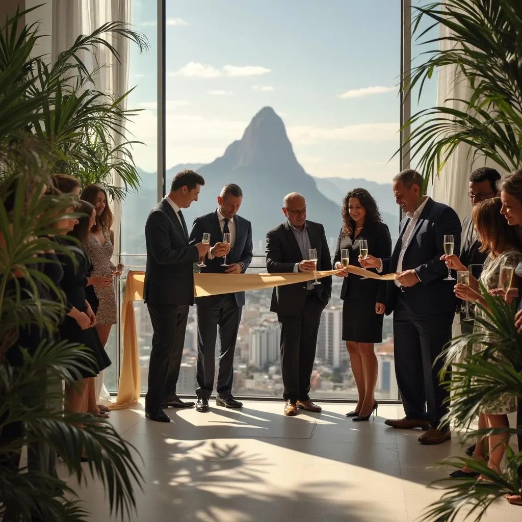 Reunião com clientes internacionais